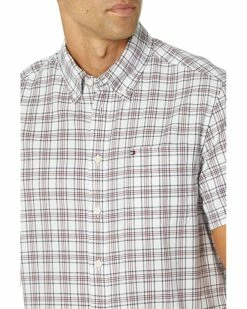 Cheapest ❤️ Tommy Hilfiger Shirts & Tops Essentials Short Sleeve Button-Down Shirt in Custom Fit ⭐ -Tommy Hilfiger Shop 91xlgPZHJQS. AC SR736920