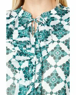 Cheap ⭐ Tommy Hilfiger Shirts & Tops Long Sleeve Geo Ruffle Tie Neck Blouse 🔥 -Tommy Hilfiger Shop 91yS8H1SRvL. AC SR736920