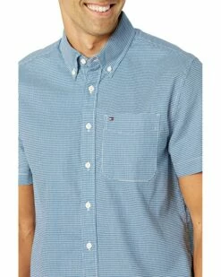 Wholesale 😀 Tommy Hilfiger Shirts & Tops Essentials Short Sleeve Button-Down Shirt in Custom Fit ✨ -Tommy Hilfiger Shop A1zSnqLiAqS. AC SR736920